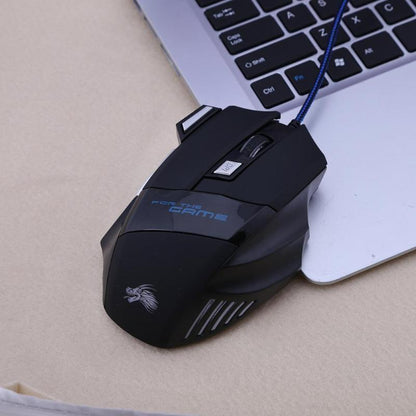 Wired Gaming Mouse 5500DPI 7 - Color LED Backlight Optical Mouse Gamer USB 7 Buttons PC Gamer Computer Laptop Desktop Mice - Asmota