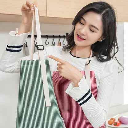 Women Aprons Waterproof Adjustable Neck Strap Absorbent Cooking Gardening BBQ Baking Sleeveless Kitchen Apron with Pocket - Asmota
