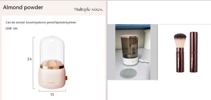 Women Eye Shadow Brush Cleaning Tool Portable Electric Makeup Brush Cleaner Machine With USB Charging Automatic Cosmetic Brush - Asmota