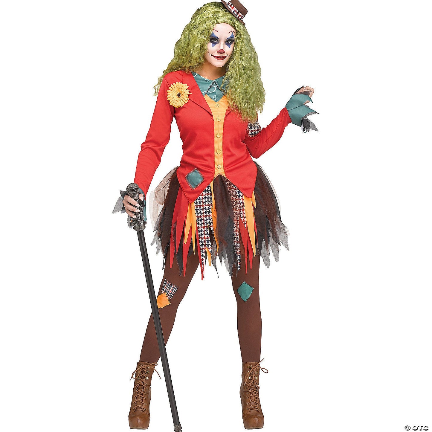 Womens rowdy clown costume sm/med - Asmota