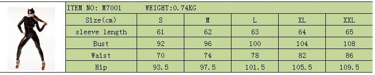 Wonder beauty Sexy Faux Leather Catsuit Jumpsuit Women Halloween Catwoman Costume with Mask Black PVC Latex Vinyl Bodysuit S - XXL - Asmota