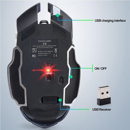 X8 Wireless Charging Gaming Mouse - Asmota