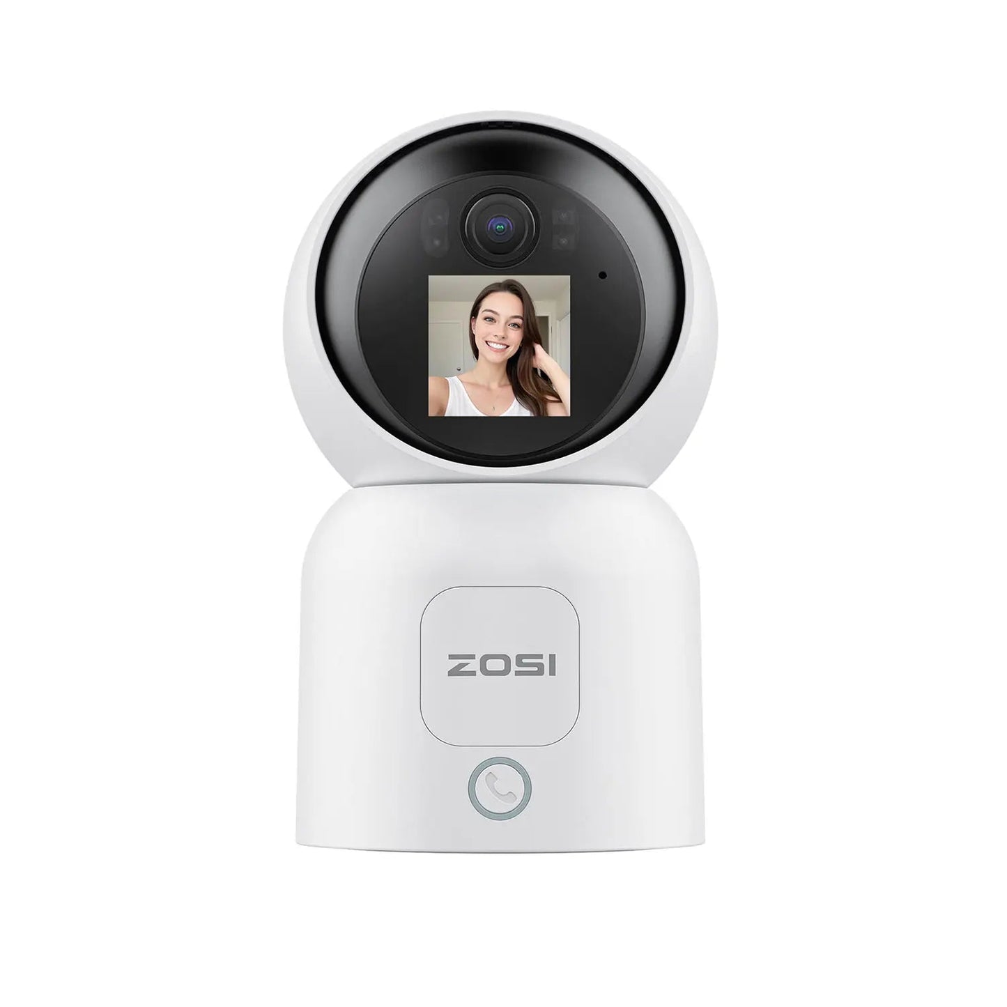 ZOSI 360° Smart Home Security Camera PTZ Auto Tracking Baby Monitor AI Panoramic HD Night Vision Indoor WiFi Surveillance Camera - Asmota