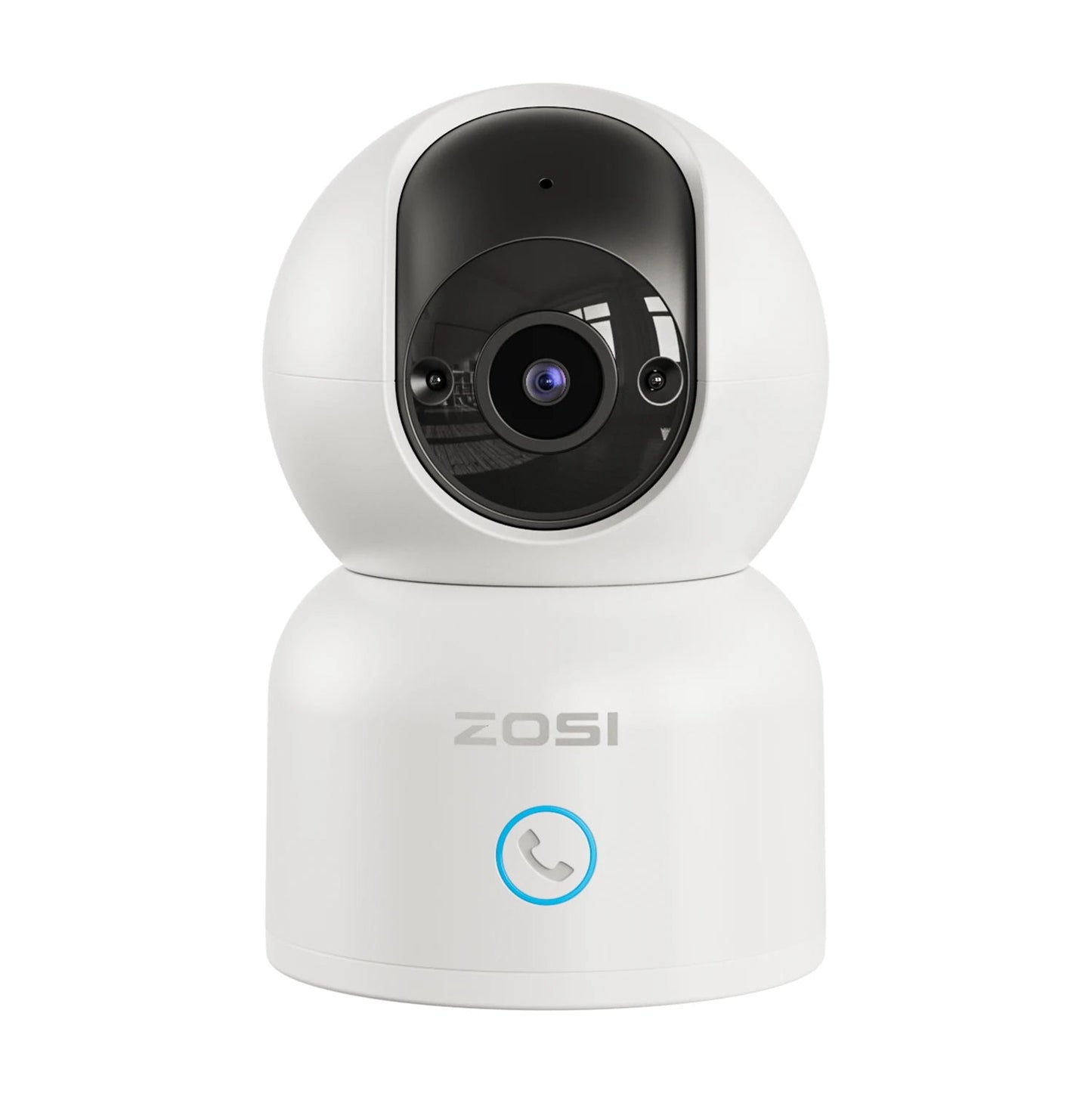 ZOSI 360° Smart Home Security Camera PTZ Auto Tracking Baby Monitor AI Panoramic HD Night Vision Indoor WiFi Surveillance Camera - Asmota